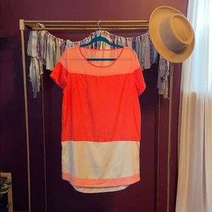 Color Block Chiffon Dress